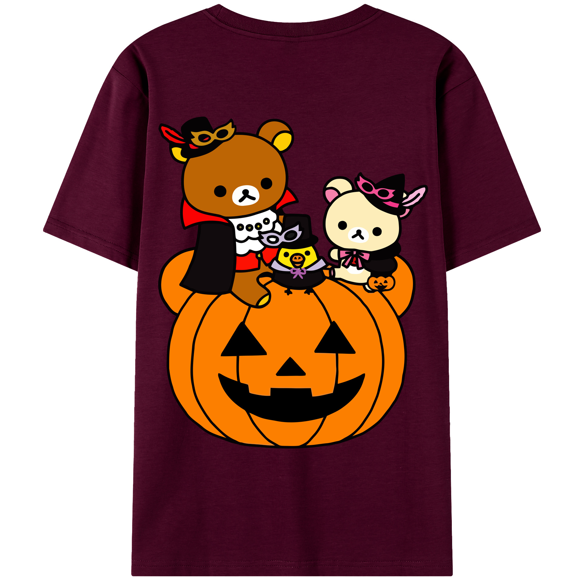 （画像用） リラックマ リラックマ キイロイトリ Rilakkuma Korilakkuma Kiiroitori レディース半袖Tシャツ(バックプリント)
